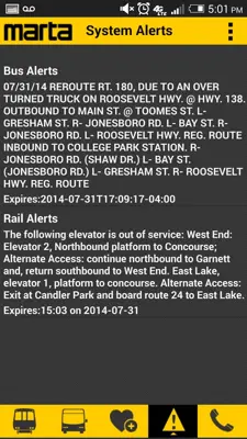 MARTA android App screenshot 4